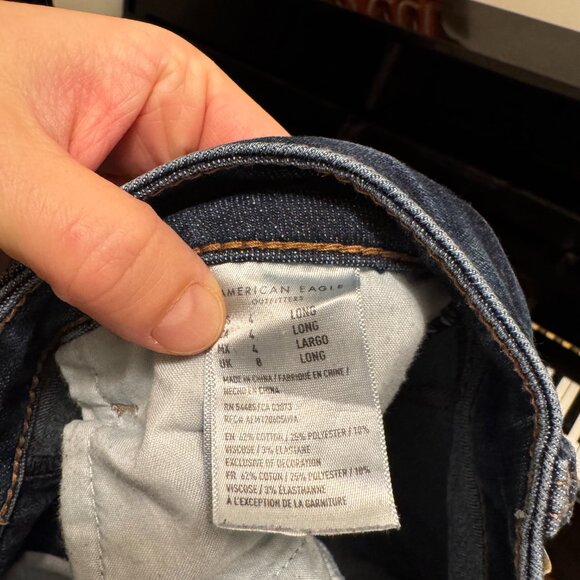 American Eagle Hi-Rise Jegging Jeans | Dark Wash | Size 4 Long | VGUC - Picture 4 of 9